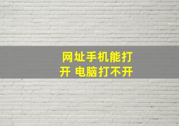 网址手机能打开 电脑打不开